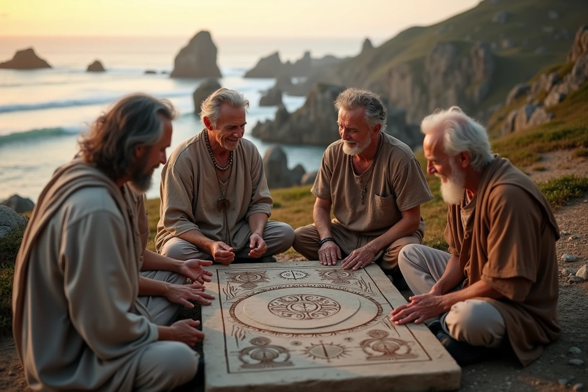 Groupe de personnes autour d