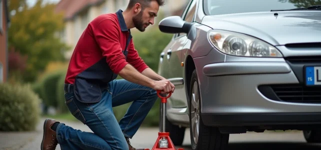 Conseils pratiques pour placer correctement un cric sur une Peugeot 307